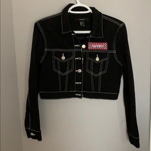 Black cropped jacket